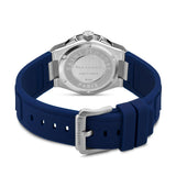 Saint Honore Haussman Gents Blue Dial Stainless Steel Silver Black Case Blue Silicon Starp Watch