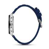 Saint Honore Haussman Gents Blue Dial Stainless Steel Silver Black Case Blue Silicon Starp Watch