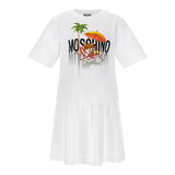 Moschino Kids Girl's Optical White Dress
