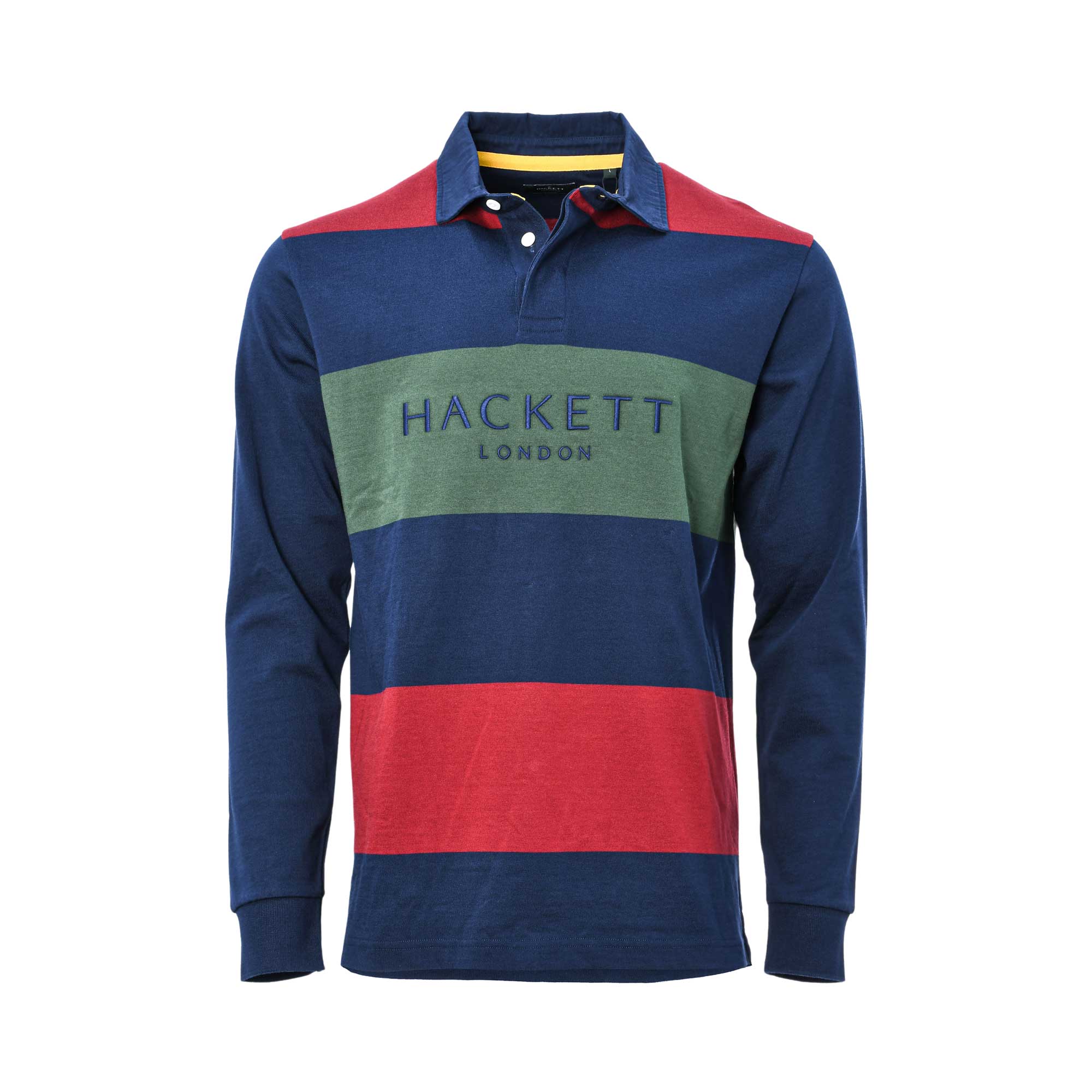 Hackett London Men's Slim Fit Navy Long Sleeve Polo Shirt – Blue Salon