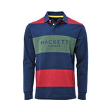 Hackett London Men's Slim Fit Navy Long Sleeve Polo Shirt