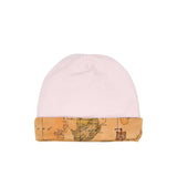 Hat only back view of the Alviero Martini Kids Newborn Pink Geo Sleepsuit Set with Hat & Bib. Order Online Today at Blue Salon Qatar