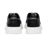 Iceberg Gents Black Leather Sneakers