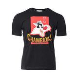 Iceberg Men's Black T-shirt With Cartoon Graphics