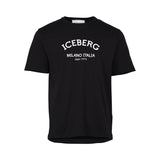 Iceberg Men's Black Cotton Logo T-Shirt