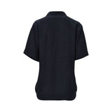 Iceberg Ladies Black Silk Shirt with Logo Print