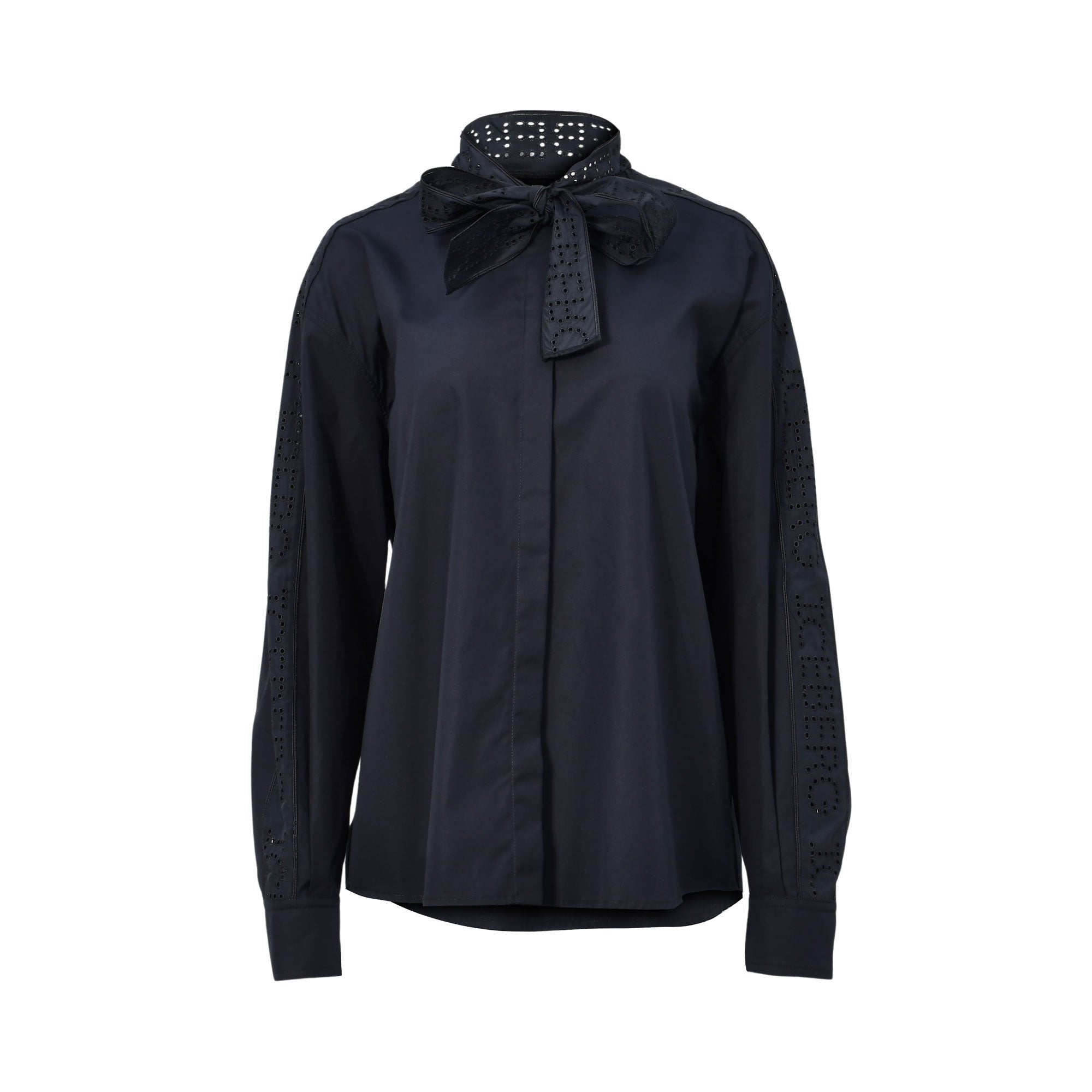 Iceberg Ladies Black Shirt with Cutout Collar and Tie | GCC | Winter 2024 | Women | Women All Clothing | Women All Clothing Shirts & Blouses | Womens Iceberg Ladies Black Shirt with Cutout Collar and Tie | GCC | Winter 2024 | Women | Women All Clothing | Women All Clothing Shirts & Blouses | Womens