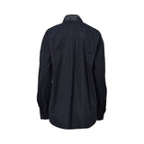 Iceberg Ladies Black Shirt with Cutout Collar and Tie