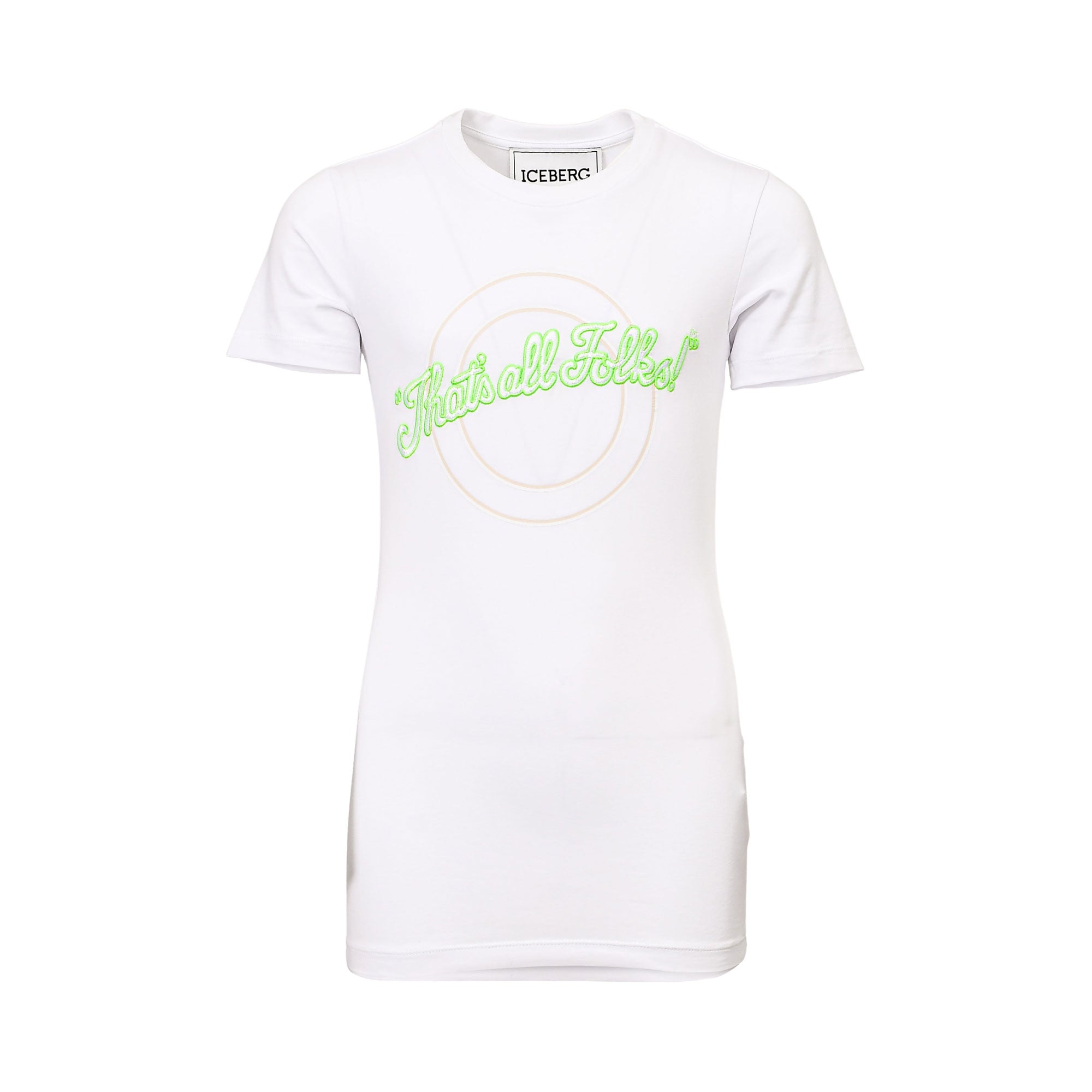 Iceberg Women's White Crew Neck T-Shirt with Iceberg Women's White Crew Neck T-Shirt with