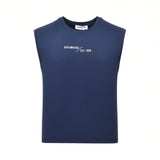 Dark blue sleeveless tank top with a crew neck. White 'BIKKEMBERGS / EST. 1988' logo on the chest.