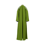 Ik Line Women's Green Jalabiya with Cold Shoulder Detail