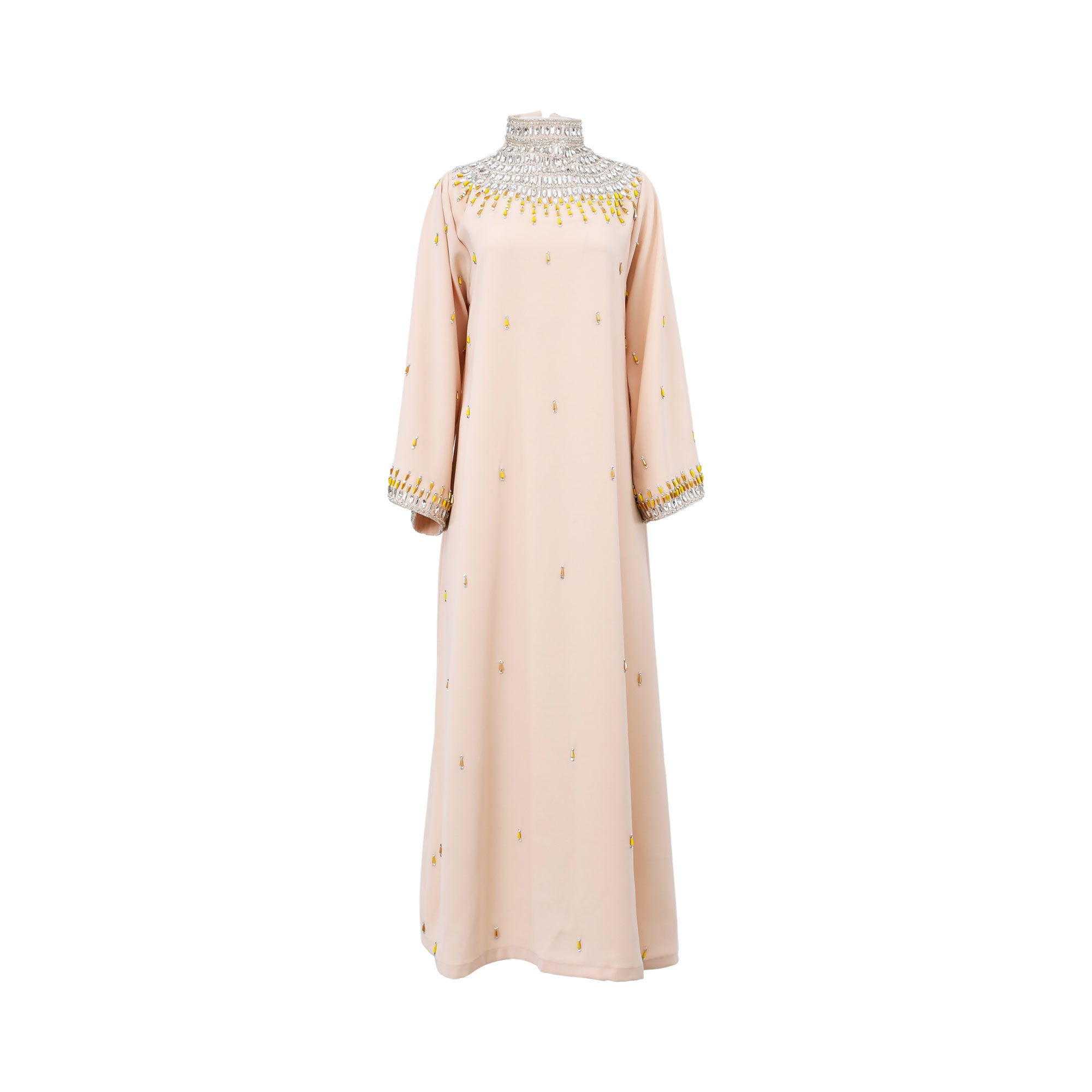 Ik Line Women's Peach Embellished High-Neck Jalabiya | Clothing | departure-to-desk | GCC | Jalabiya | Kaftans & Abayas | new-season-2025 | Women | Women All Clothing | Women All Clothing Traditional Wear Ramadan Edit | Womens | Womens Fashion Ik Line Women's Peach Embellished High-Neck Jalabiya | Clothing | departure-to-desk | GCC | Jalabiya | Kaftans & Abayas | new-season-2025 | Women | Women All Clothing | Women All Clothing Traditional Wear Ramadan Edit | Womens | Womens Fashion
