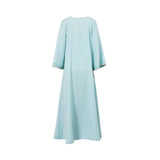 Ik Line Women's Aqua Blue Embellished Asymmetrical Jalabiya