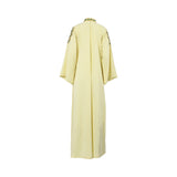 Ik Line Women's Yellow Embellished High-Neck Jalabiya