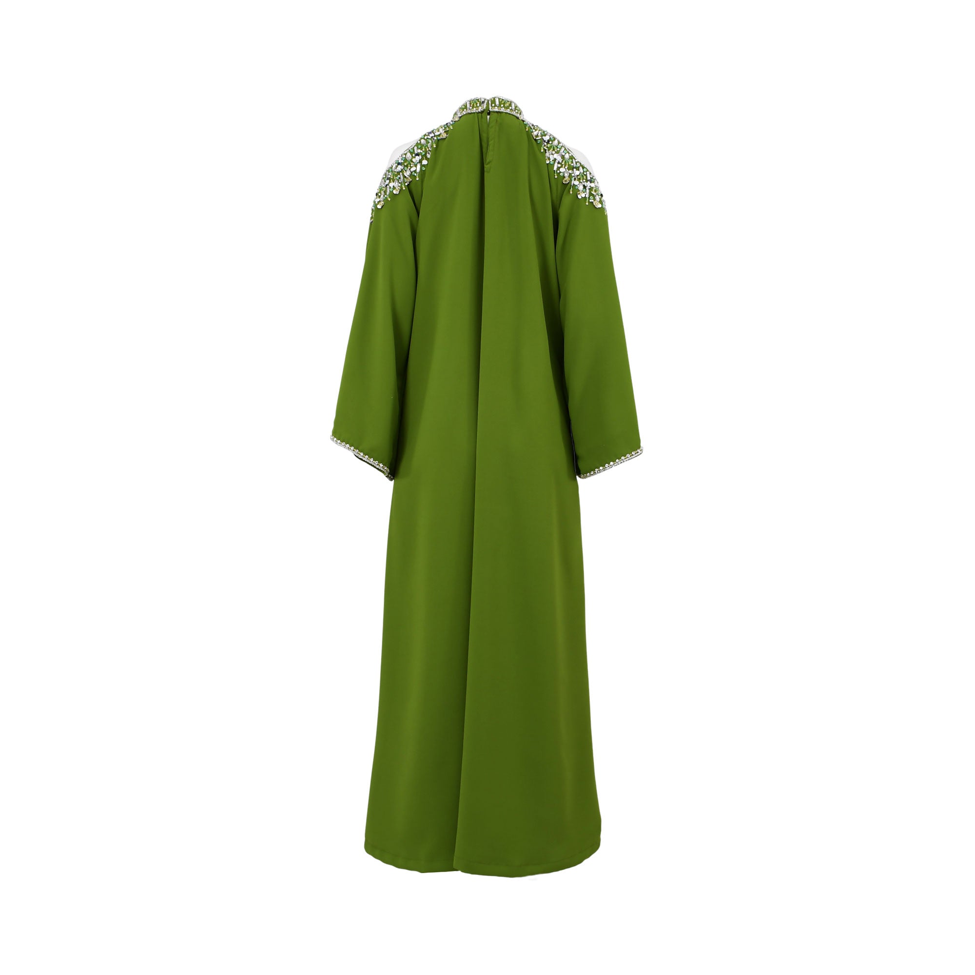 Ik Line Women's Olive Green Embellished High-Neck Jalabiya | Clothing | departure-to-desk | GCC | Jalabiya | Kaftans & Abayas | new-season-2025 | Women | Women All Clothing | Women All Clothing Traditional Wear Ramadan Edit | Womens | Womens Fashion Ik Line Women's Olive Green Embellished High-Neck Jalabiya | Clothing | departure-to-desk | GCC | Jalabiya | Kaftans & Abayas | new-season-2025 | Women | Women All Clothing | Women All Clothing Traditional Wear Ramadan Edit | Womens | Womens Fashion