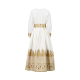 Ik Line Women's Regal Nude Embroidered Jalabiya