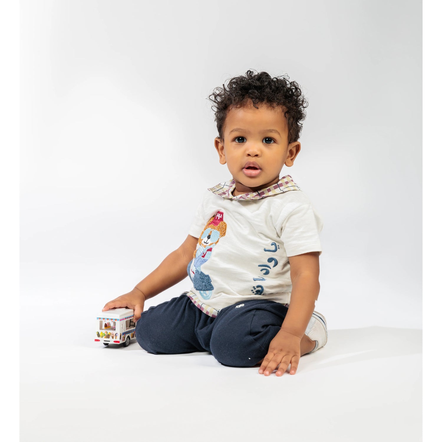 Ein Ghein Kids Baby Boy's White & Navy Romper with Bear | Baby | Baby Boy (9M - 36M) | Baby Boy Romper | Baby Collection | GCC | Set Romper Ein Ghein Kids Baby Boy's White & Navy Romper with Bear | Baby | Baby Boy (9M - 36M) | Baby Boy Romper | Baby Collection | GCC | Set Romper