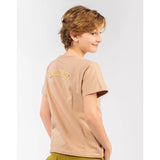 Ein Ghein Kids Boy's Light Brown with White & Green Embroidery & Print