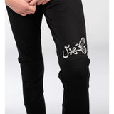 Ein Ghein Kids Leggings Girl's Black with Silver Embroidery Leggings