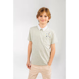 Ein Ghein Kids Boy's Light Grey Polo Shirt Tik Tik
