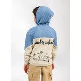 Ein Ghein Kids Boy's Light Blue & Grey Hoodie
