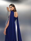 Velvety Couture Women's CALIN Magnetic Blue Dress
