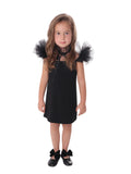Katees Kids Girl's Chic Puff Sleeve Mini Dress for Special Occasions