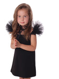 Katees Kids Girl's Chic Puff Sleeve Mini Dress for Special Occasions