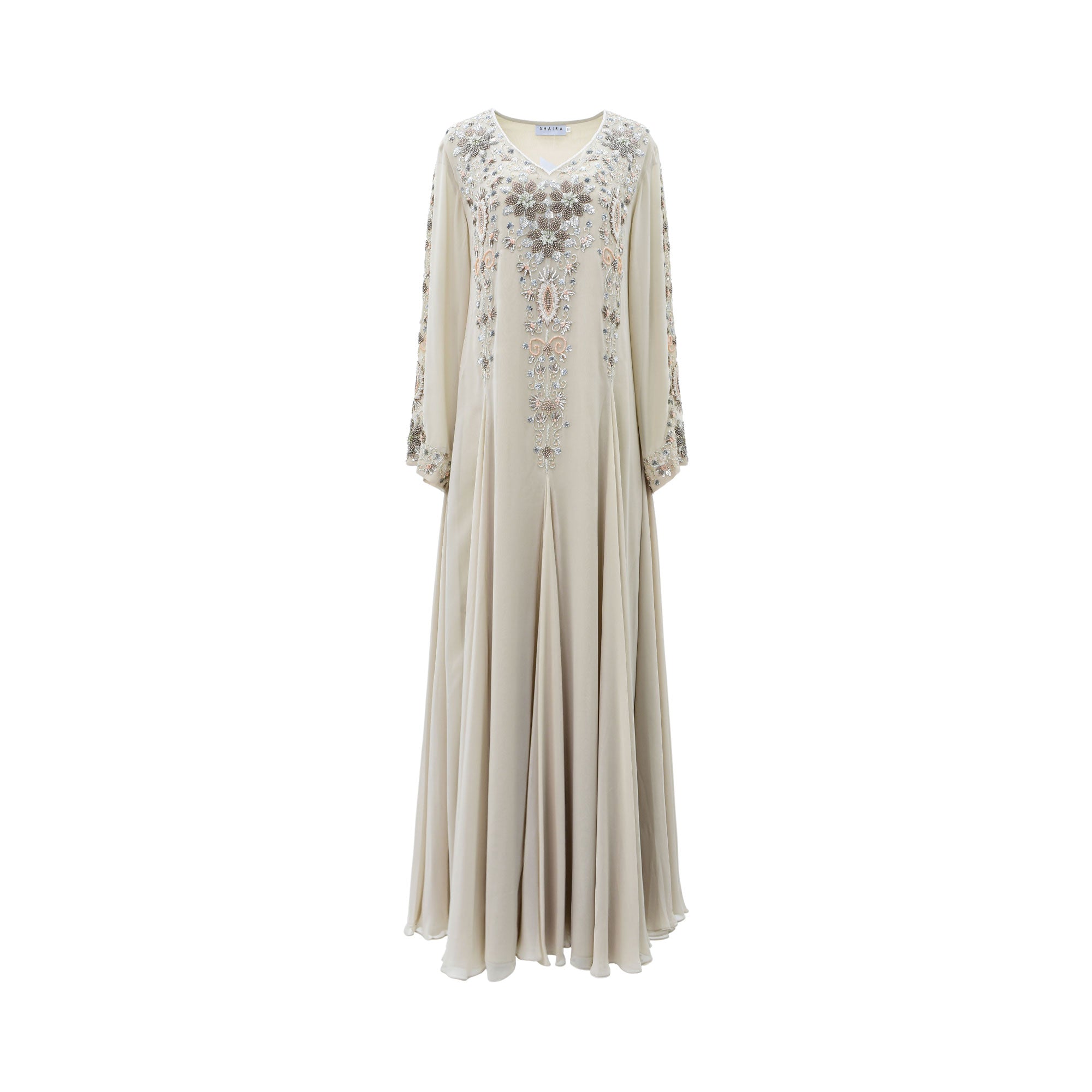 Shaira Women's Beige Kaftan | Clothing | GCC | Kaftan | Kaftans & Abayas | Traditional Wear | Women | Women All Clothing | Women All Clothing Traditional Wear Ramadan Edit | Womens | Womens Fashion Shaira Women's Beige Kaftan | Clothing | GCC | Kaftan | Kaftans & Abayas | Traditional Wear | Women | Women All Clothing | Women All Clothing Traditional Wear Ramadan Edit | Womens | Womens Fashion