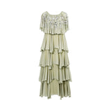 Shaira Women's Pear Green Long Dress