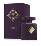 Initio Parfums Privés Can't Get Enough Eau de Parfum displayed in its classic matte deep purple bottle, centered with a highly detailed, reflecting gold diamond emblem, available at blue salon.