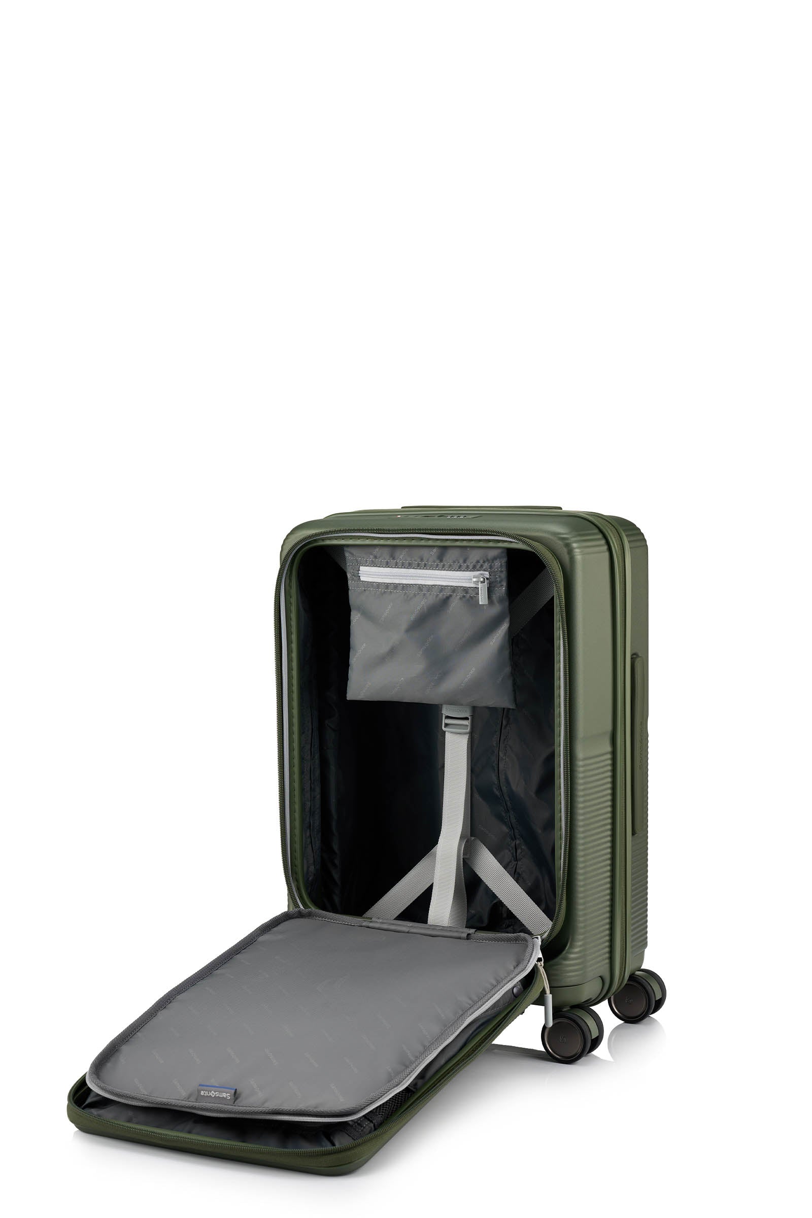 Samsonite Flatform Spinner Metallic Green Hard Luggage