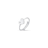 Luca Barra Girl's  Steel Ring With Heart