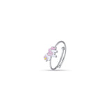 Luca Barra Girl's Steel Ring With Unicorn