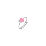 Luca Barra Girl's Steel Ring With Heart