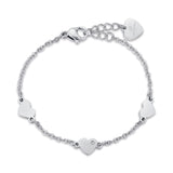 Luca Barra Girl's Steel Bracelet With Hearts