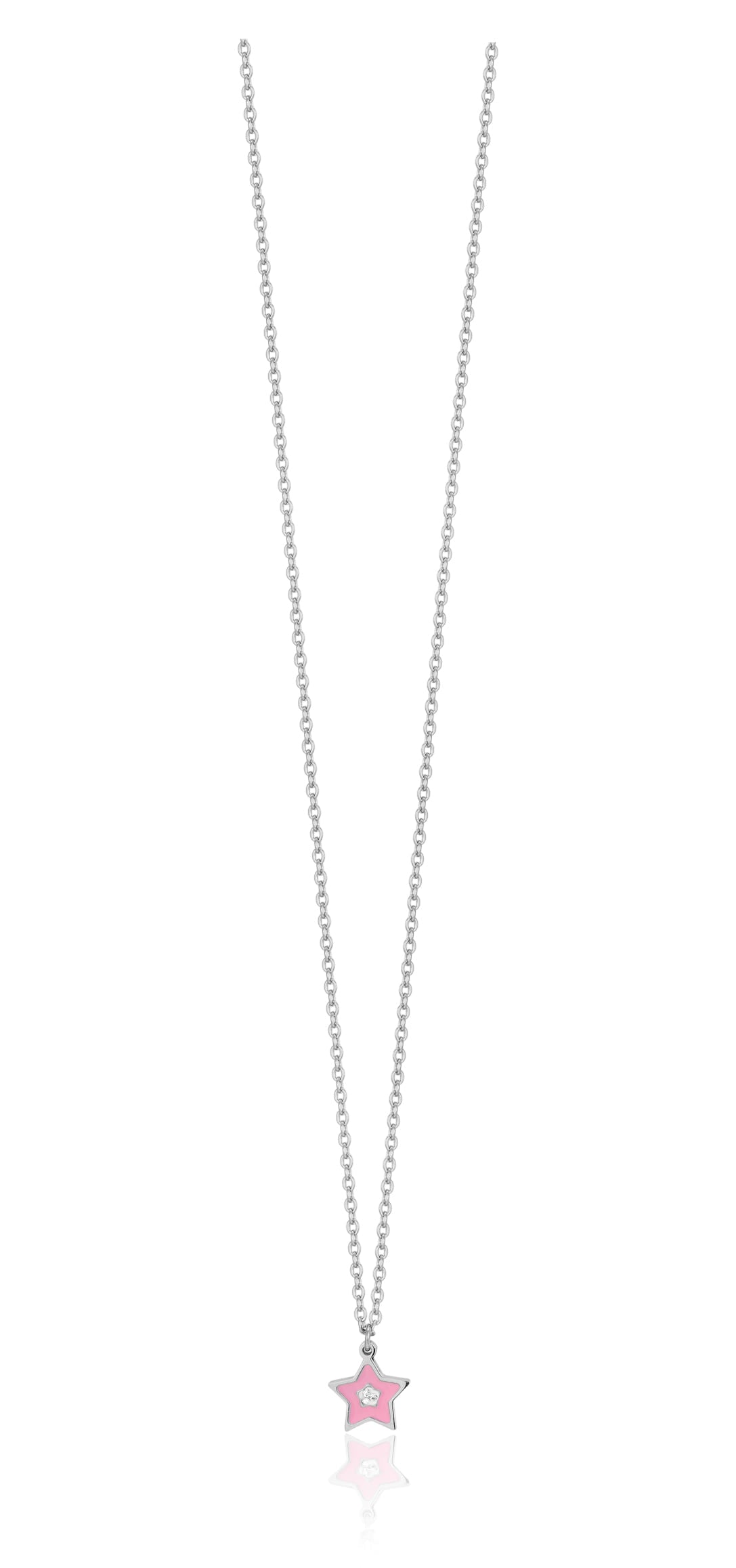 Luca Barra Girl's Necklace in Pink Enamel Steel | Kids and Teens | Kids and Teens Girl Accessories | Kids and Teens Girl Necklace | Kids Girls (3 YRS -16 YRS)