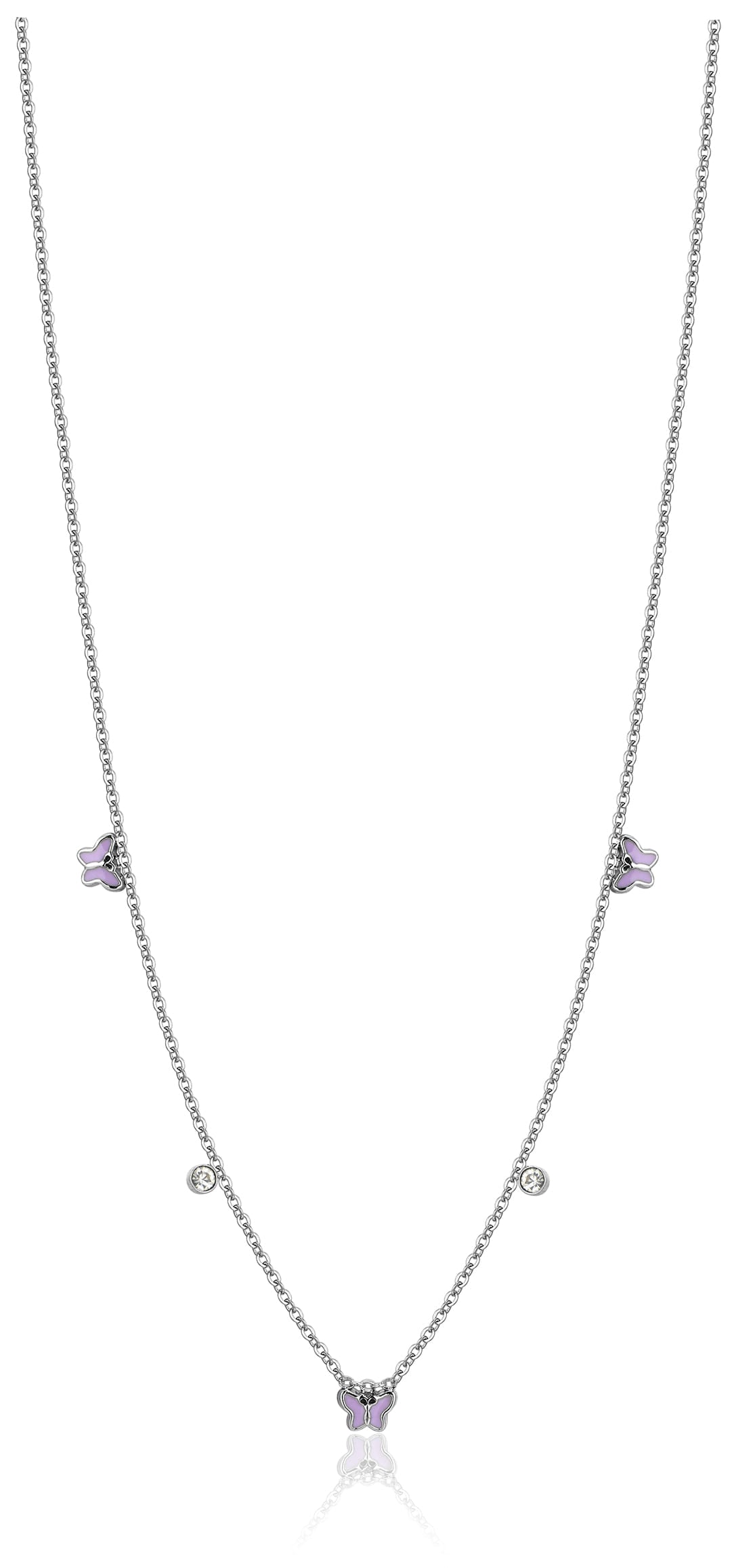 Luca Barra Girl's Necklace in Purple Enamel Steel | Kids and Teens | Kids and Teens Girl Accessories | Kids and Teens Girl Necklace | Kids Girls (3 YRS -16 YRS)