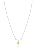 Luca Barra Girl's Steel Necklace with Balloons