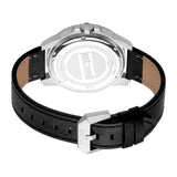 Just Cavalli Young Subacqueo Gents  Blue Dial Stainless Steel Silver Black Case Black Leather Starp Watch Leather