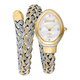 Just Cavalli Novara Women's Two-Tone Silver & Gold Watch with White Mother of Pearl Dial