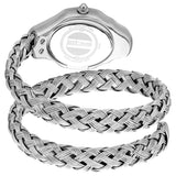 Just Cavalli Twined Ladies Blue Silver Signature Snake Watch