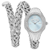 Just Cavalli Twined Ladies Blue Silver Signature Snake Watch