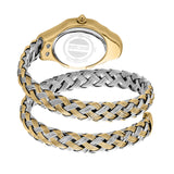 Just Cavalli Twined Ladies Mother-of-pearl dial Braided Two Tones Watch