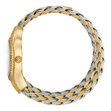 Just Cavalli Twined Ladies Mother-of-pearl dial Braided Two Tones Watch