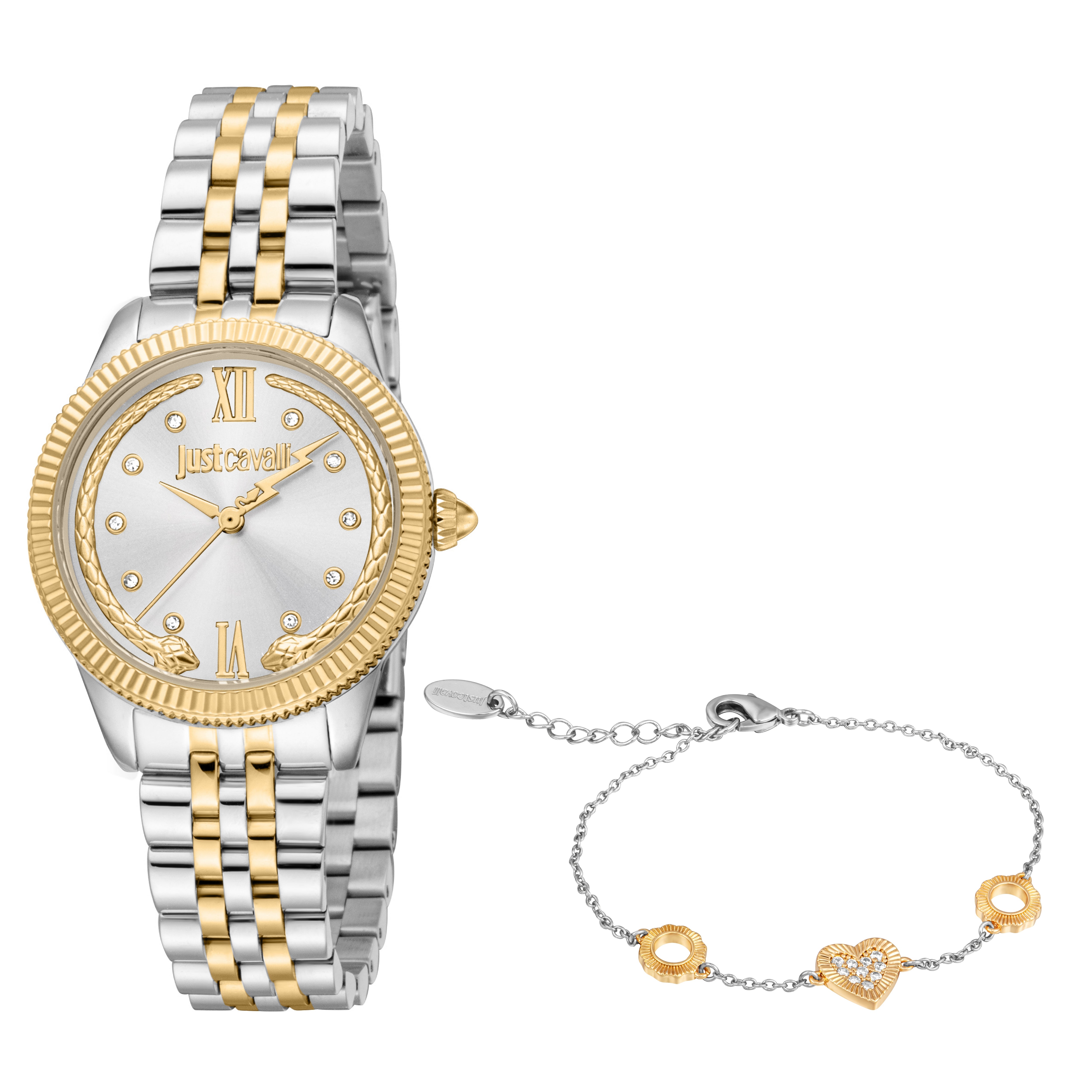 Just Cavalli Ladies Two-Tone Watch & Bracelet Set | Fashion Watches | GCC | Watch | Watches | Women | Womens | Womens Watches