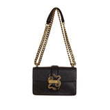 Just Cavalli Women's Black Snake Buckle Chain Bag