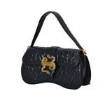 Just Cavalli Women's Quilted Snake-Buckle Shoulder Bag