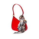 Just Cavalli Women's Leather Shoulder Bag with Zebra Scarf