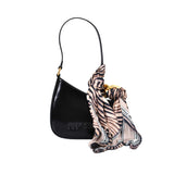 Just Cavalli Women's Leather Shoulder Bag with Zebra Scarf